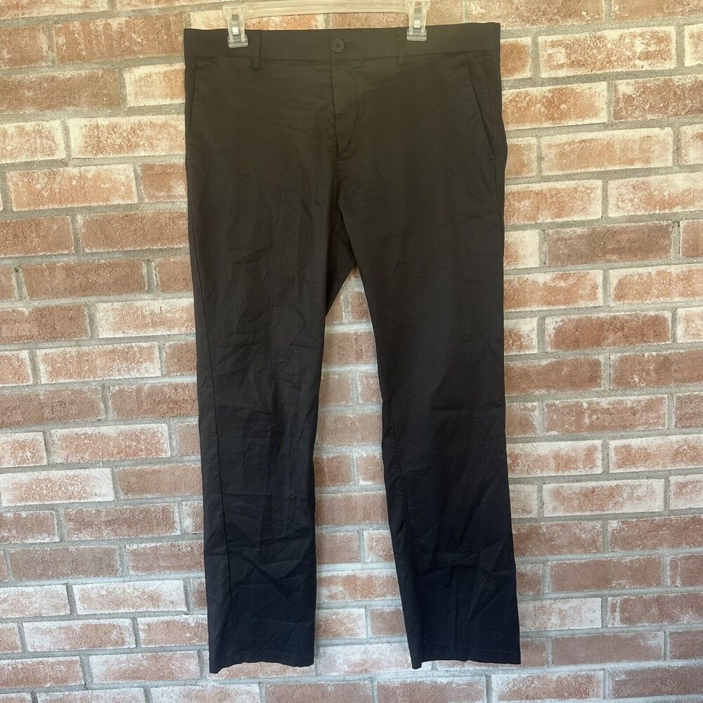 7 Diamonds Parker Performance Chino Pants 33 x 32 Black